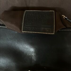 Coach Brown and Black Leather Bag